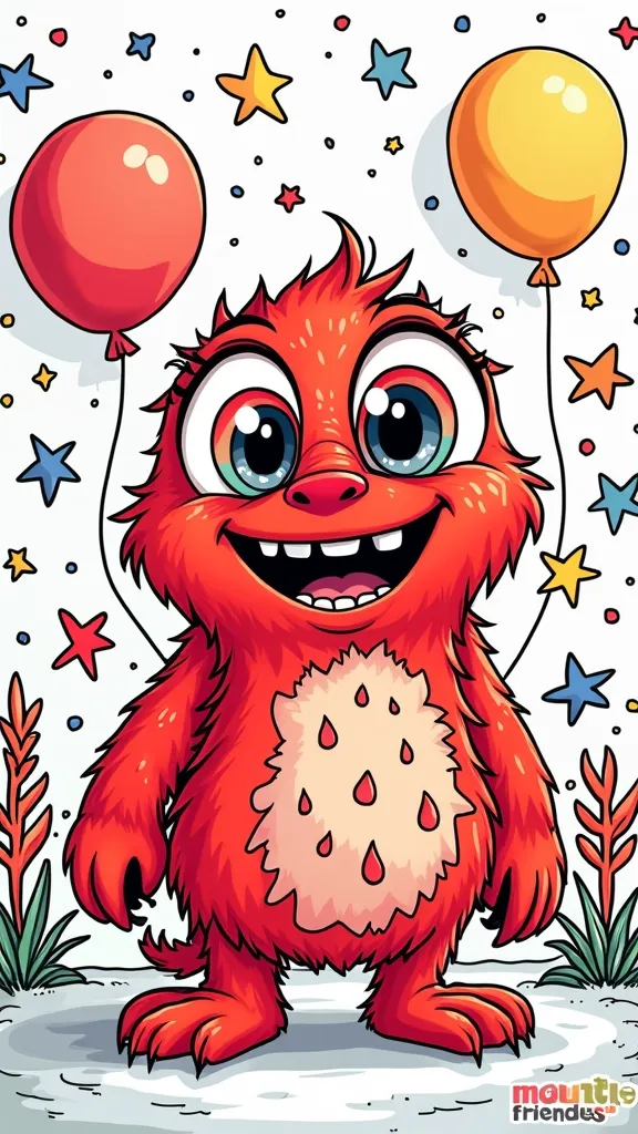 Rainbow Friends Coloring Pages rojo